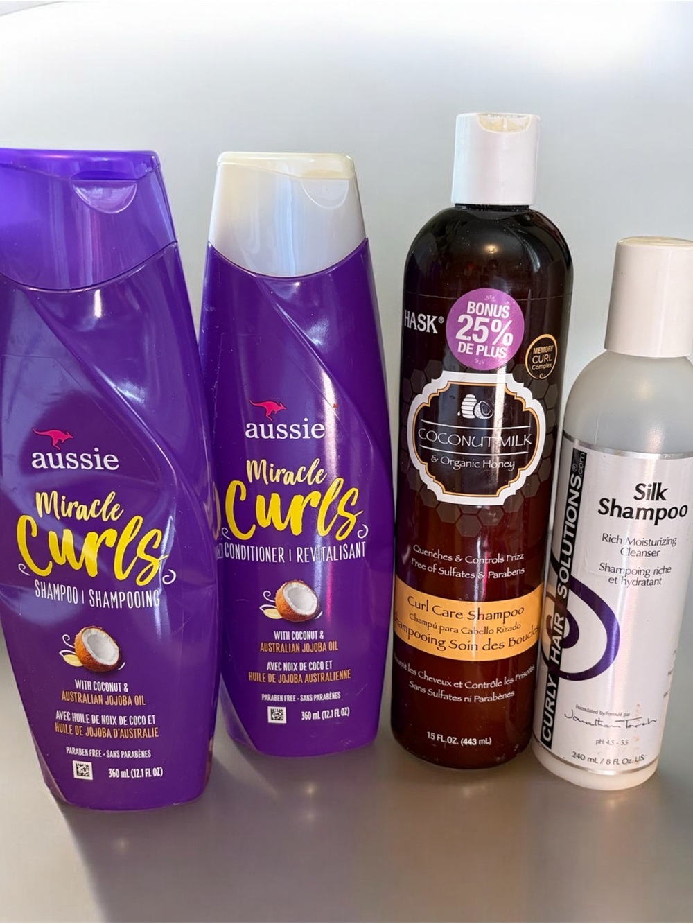 Variety of Curly Hair Shampoo & Comditoners